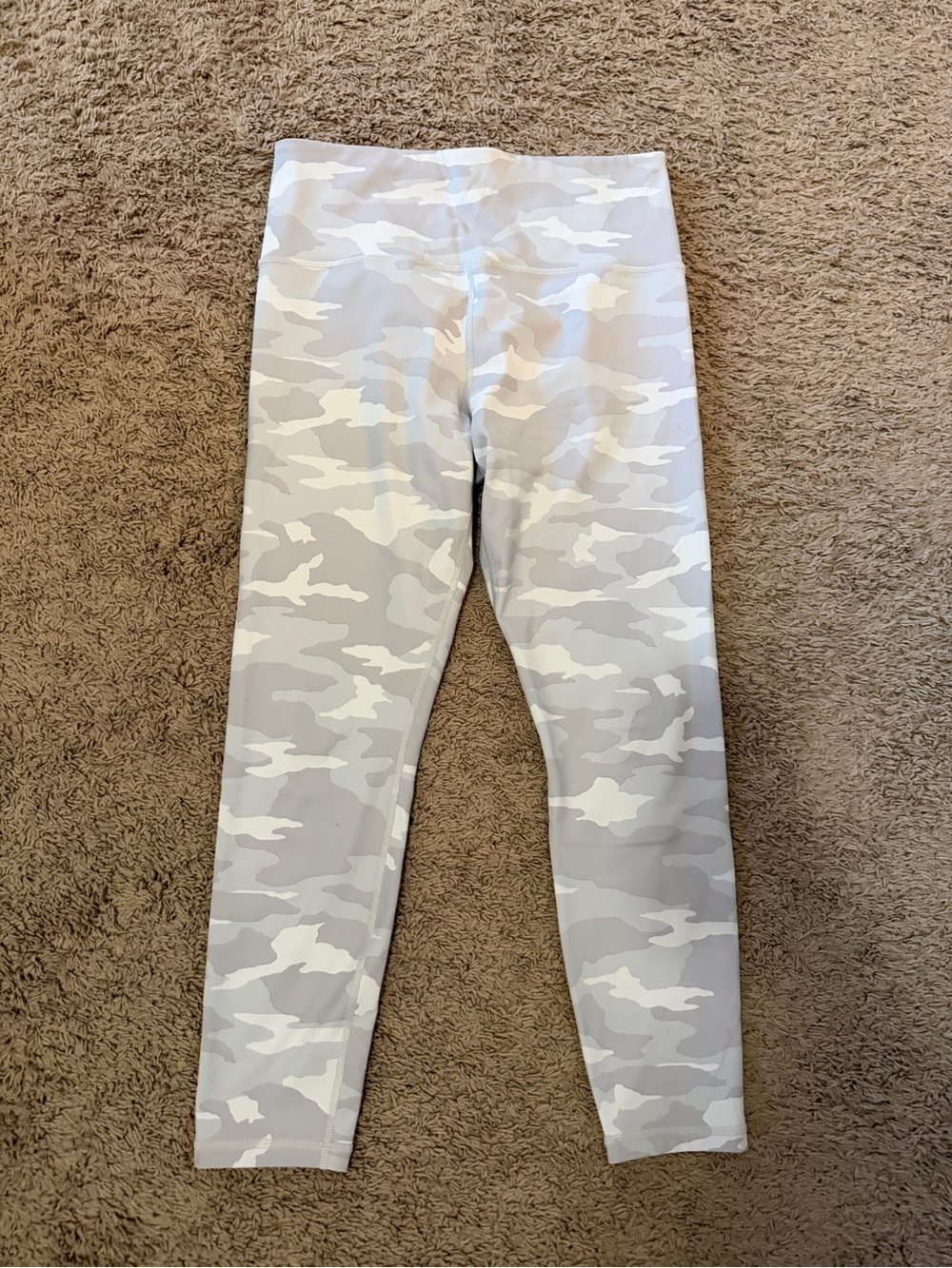 Athleta Women's Light Gray & White Camo Leggings